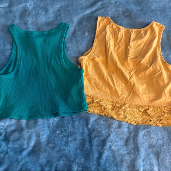 Lot Of 2 Cropped Tank Tops  Size Medium. Wild Fable & Heart & Hips. - Picture 2 of 5